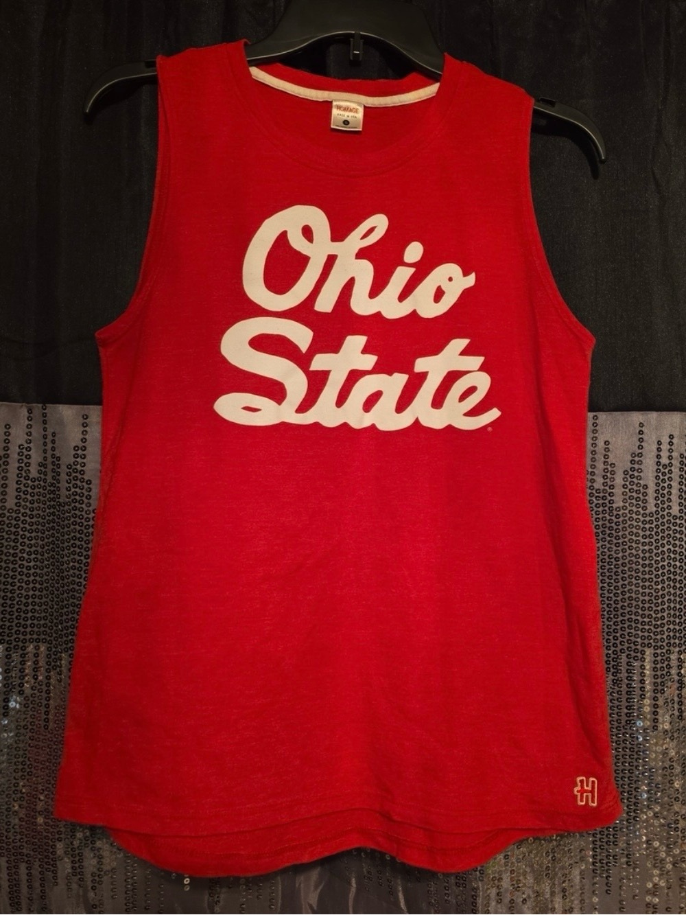 ISO - HOMAGE Women’s Red Ohio State Muscle Tank